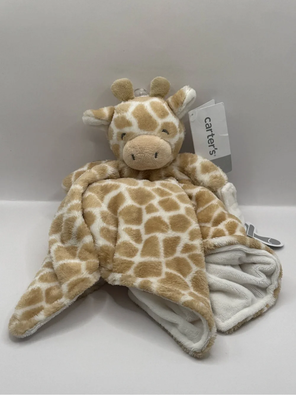 NWT Carters Giraffe Lovey Stuffed Animal Plush Soother Blanket Pacifier Holder